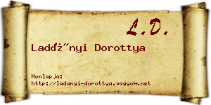 Ladányi Dorottya névjegykártya