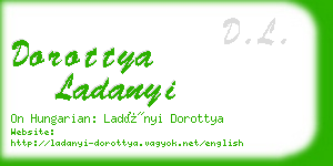 dorottya ladanyi business card